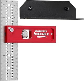 Woodpeckers inDexable Square System, 150MM Double Square, Feature Packed Woodworking Square, Metric