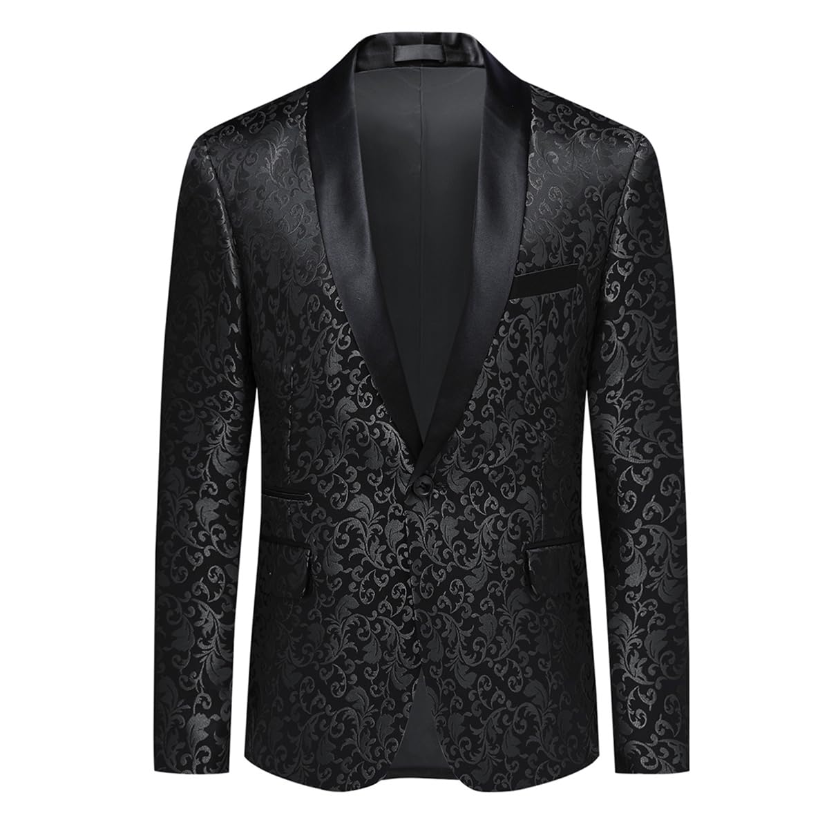 Allthemen Sakko Herren Slim Fit Jacquard Bunte Sakko Casual Blazer Glitzer Smokingjacke Anzugjacke für Hochzeit