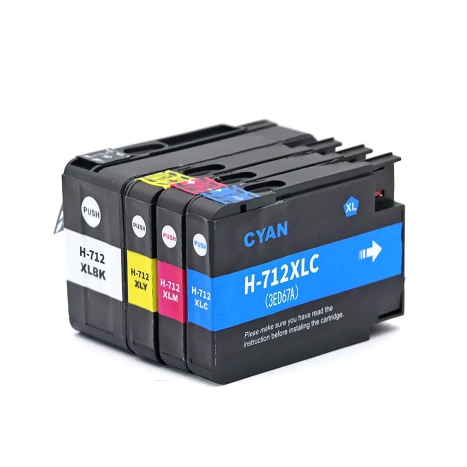 Cartucce d'inchiostro 712XL compatibili for HP DesignJet T210 T230 T250 | T630 T650, capacità XL, fornitura inchiostro, stampa di grande formato
