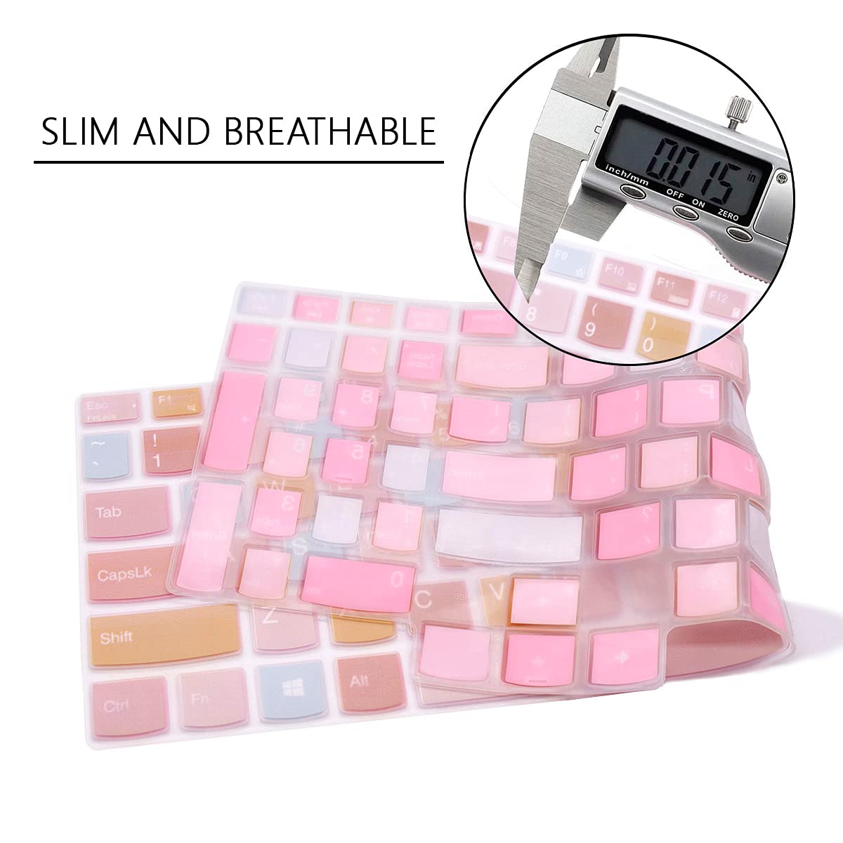 Cover in silicone per tastiera Lenovo Legion 5/per Lenovo Legion 5 Series Legion 5 5i 5p 5pi 15.6" e 17.3" per tastiera Legion Protezione della pelle - Rosa dolce cuore