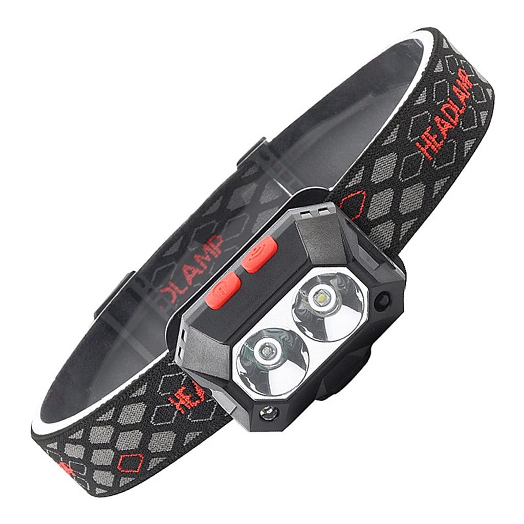 OYYMTE Strong LED Fishing USB Charging Red and White Induction Headlight Light Running