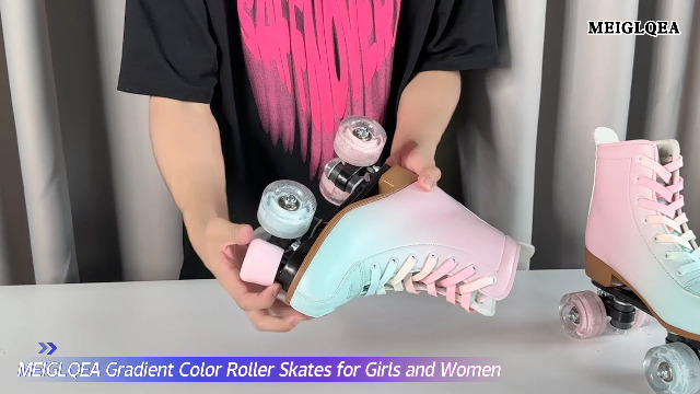 Amazon.com : MEIGLQEA Roller Skates for Girls and Women, Cozy PU