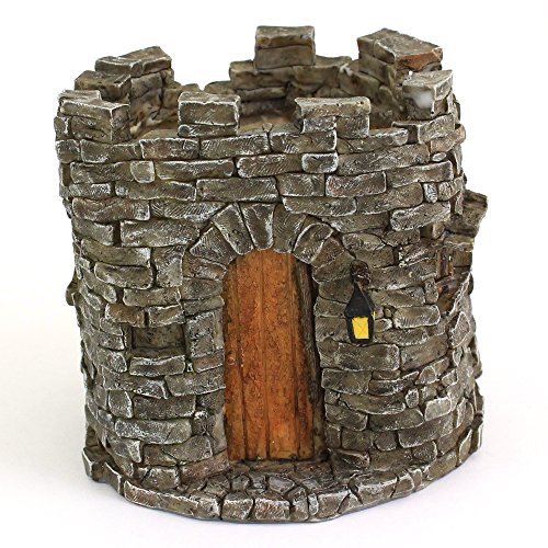 Top Collection 4-Inch Miniature Fairy Garden and Terrarium Castle Functional Flower Pot for Succulents, Mini