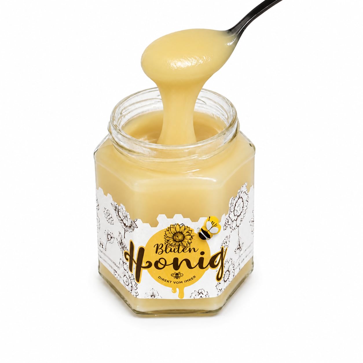 Floramiel Frühtrachthonig 6 x 400 g | 100 % Echter Deutscher Honig - Naturbelassener Frühtracht Blütenhonig aus eigener Imkerei in Deutschland