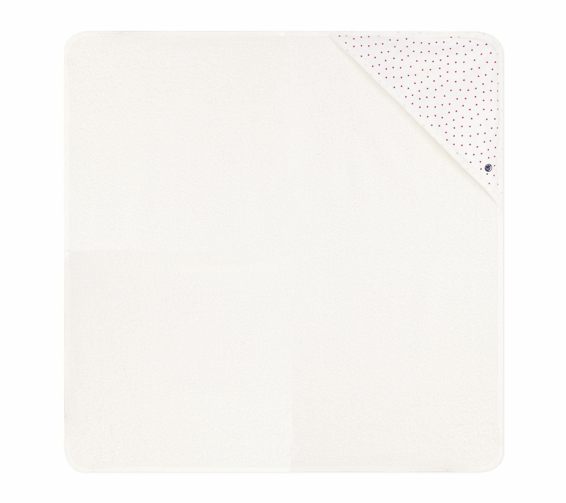 Petit Bateau Carré de bain bébé en coton, Marshmallow/Terkuit