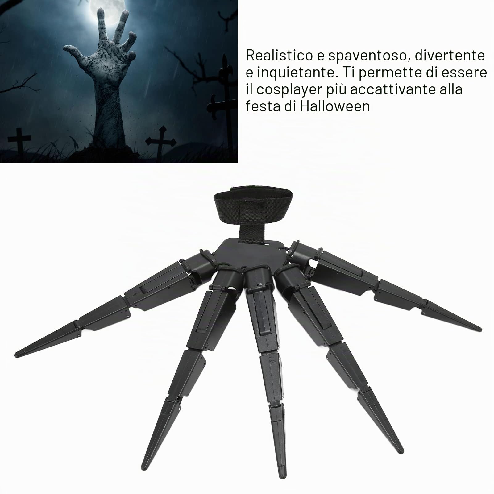 YUYTE Dita Articolate di Halloween, Estensione del Dito Indossabile Orribile Forniture per Feste Puntelli per Cosplay, Accessori per Cosplay di Halloween, Puntelli per Artigli