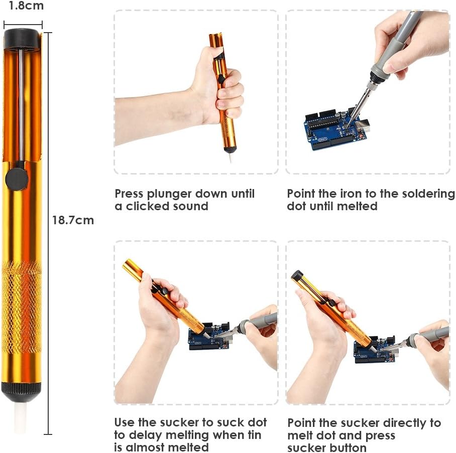 Soldering Iron Kit，Welding Kit Best for Electric and Variously Repaired Usage Portable Home Work Soldering Accessories Set with PU bag (EU plug)