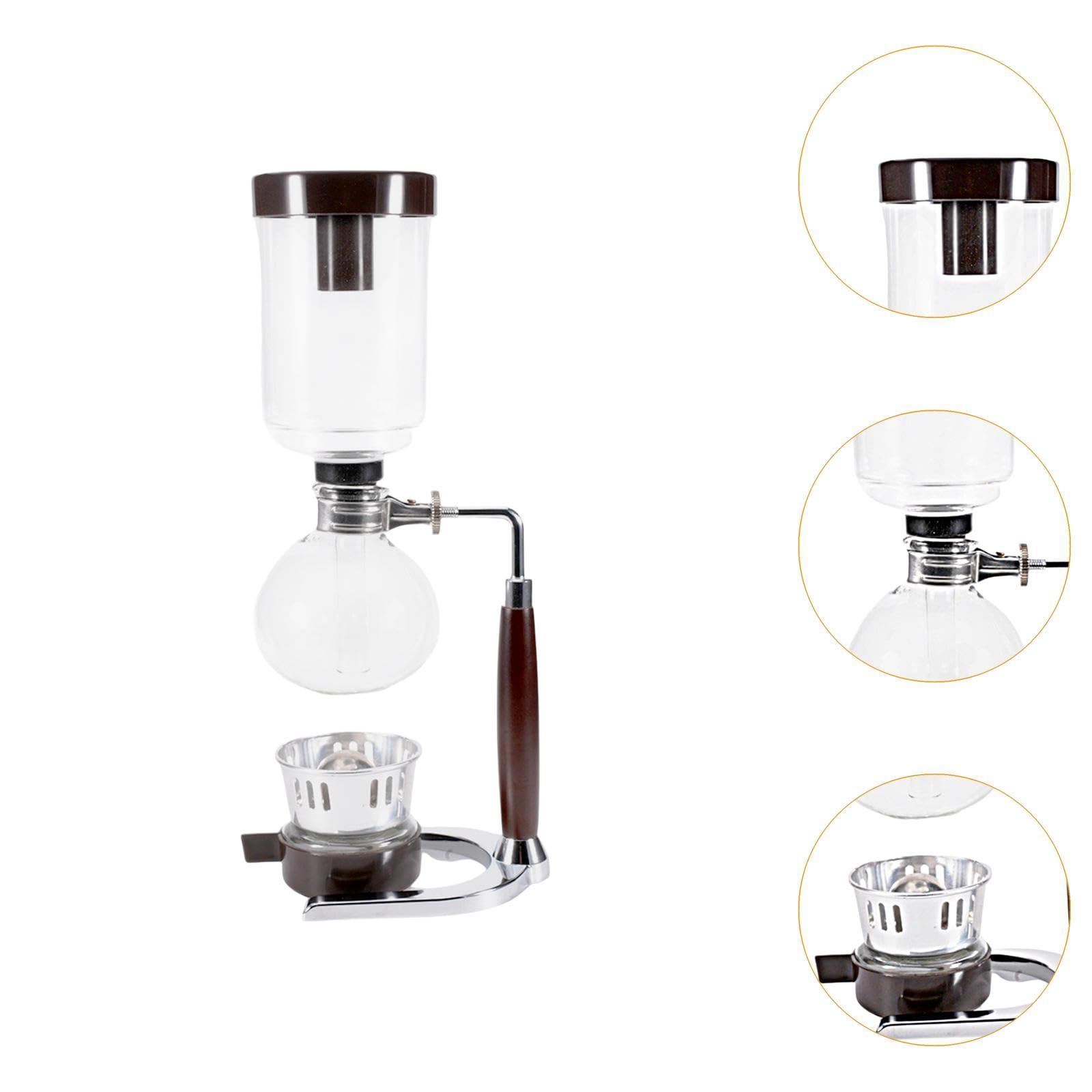 Cafetera de Sifón, Vidrio, Transparente Y Ligero Elegante Elegante Sof Vacuum para El Café Home Cafe Lovers Gift, tal como se describe, 360 Ml