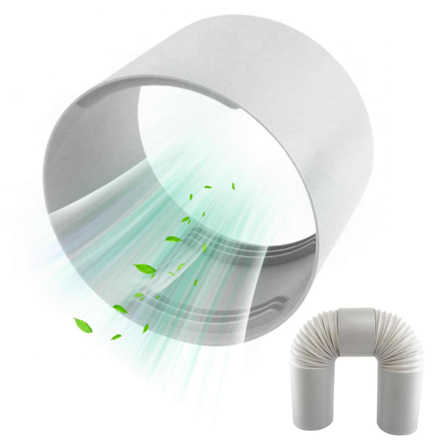 Sjfbebsy Portable AC Hose Connector 5.9 inch Round Air Conditioner Exhaust Hose Coupler, Supports Clockwise and Counter Clockwise AC Threads, Portable Air Conditioner