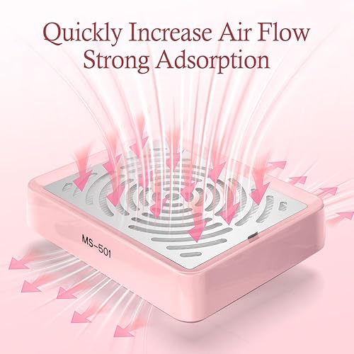 Miniatura 6 de Colector de polvo de uñas ajustable de 40 W para uñas, ventilador profesional de uñas, colector de polvo para aspiradora de uñas, colector de polvo,