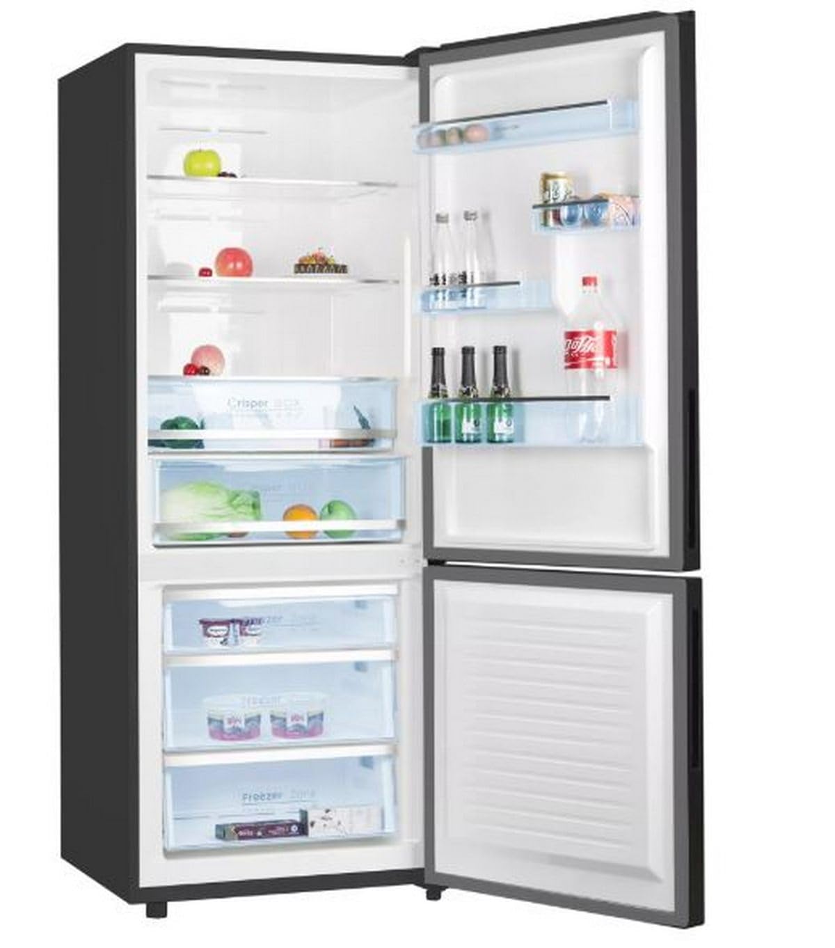 INFINITON Frigorifico Combi FGC-432WC85DEK, 442 Litros, Ancho Especial de 70 cm, Inverter, No Frost Total, Fast freezing, Alarma óptica y acústica de puerta abierta, E, Dark Inox