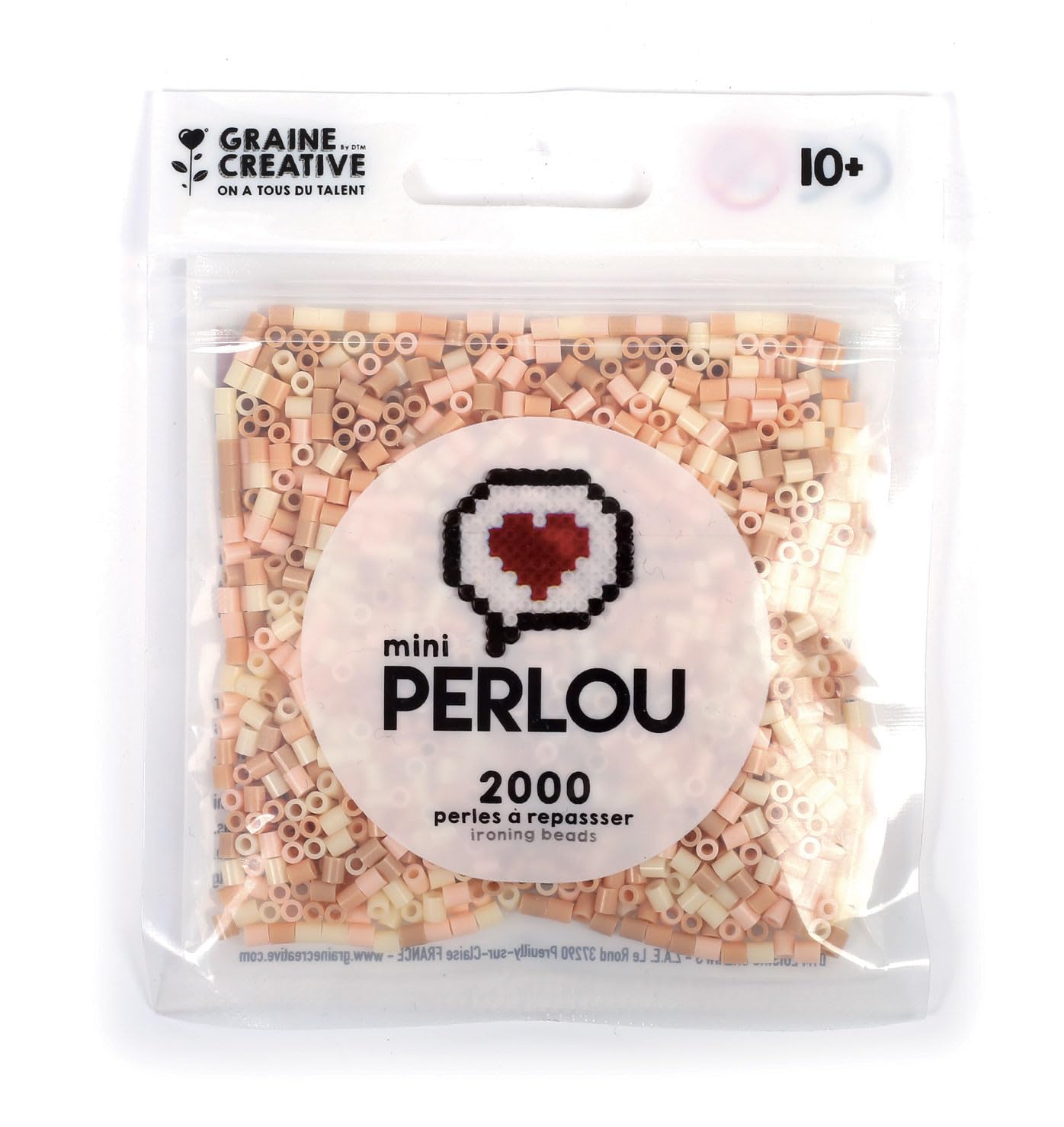 Mini Perles à Repasser Perlou – Sachet De 4 Couleurs Marron – 2000 Perles Pour Créations Fines – À Souder Au Fer