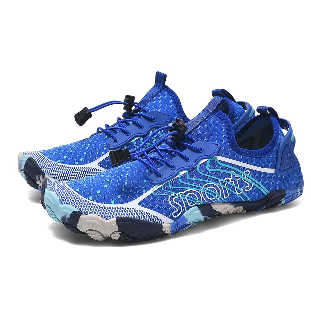Zapatos de Agua para Hombres y Mujeres de Secado Rápido Descalzos Cinco Dedos Antideslizantes para Playa Piscina Nadar Surf Buceo Pesca y Senderismo