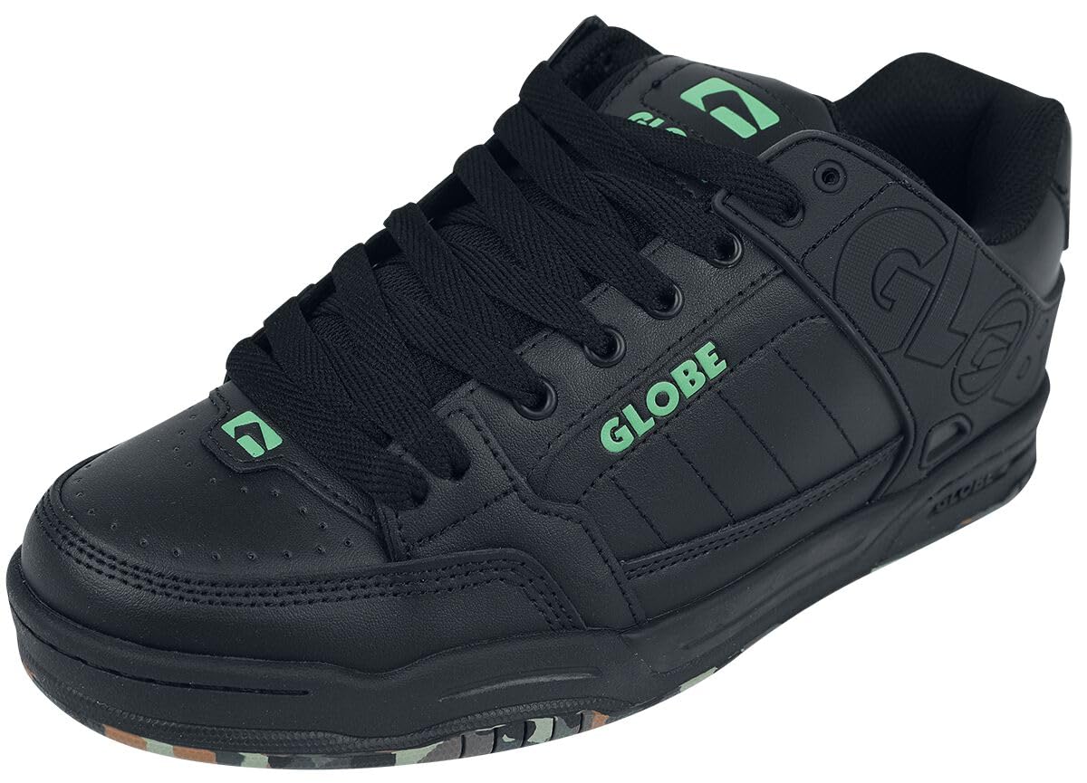 GlobeTilt Mens Skate Trainers in Black Green