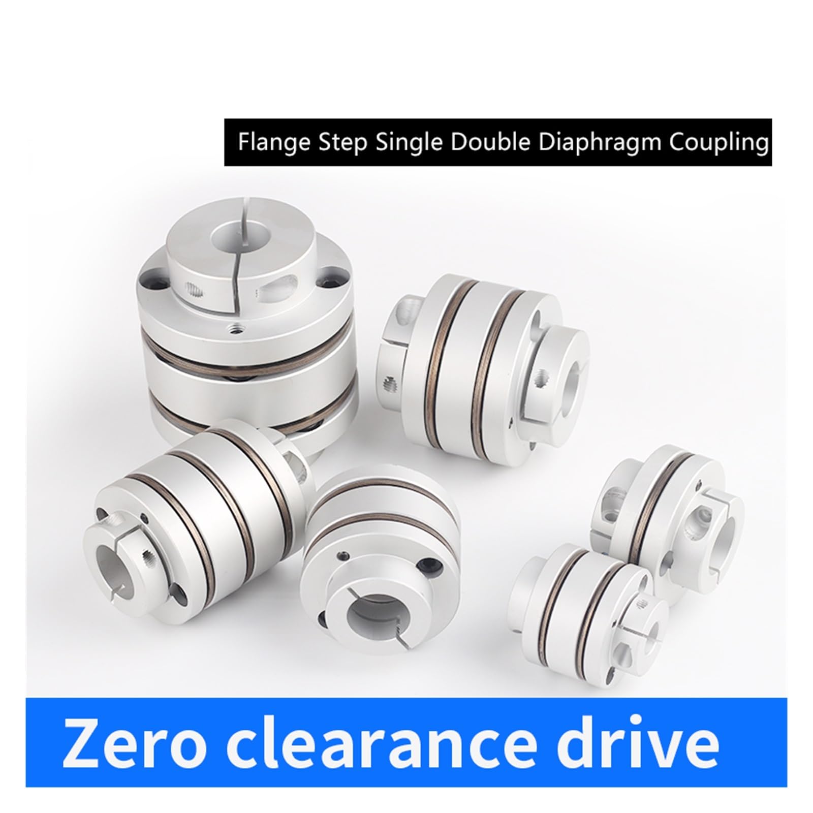 ZERVA Accoppiatore Flessibile Flangia Diaframma D68 L74 Connettore Doppio accoppiamento for Albero, Giunto Chiavetta Alluminio Elastico ad Alta rigidità (Size : 12.7X19)