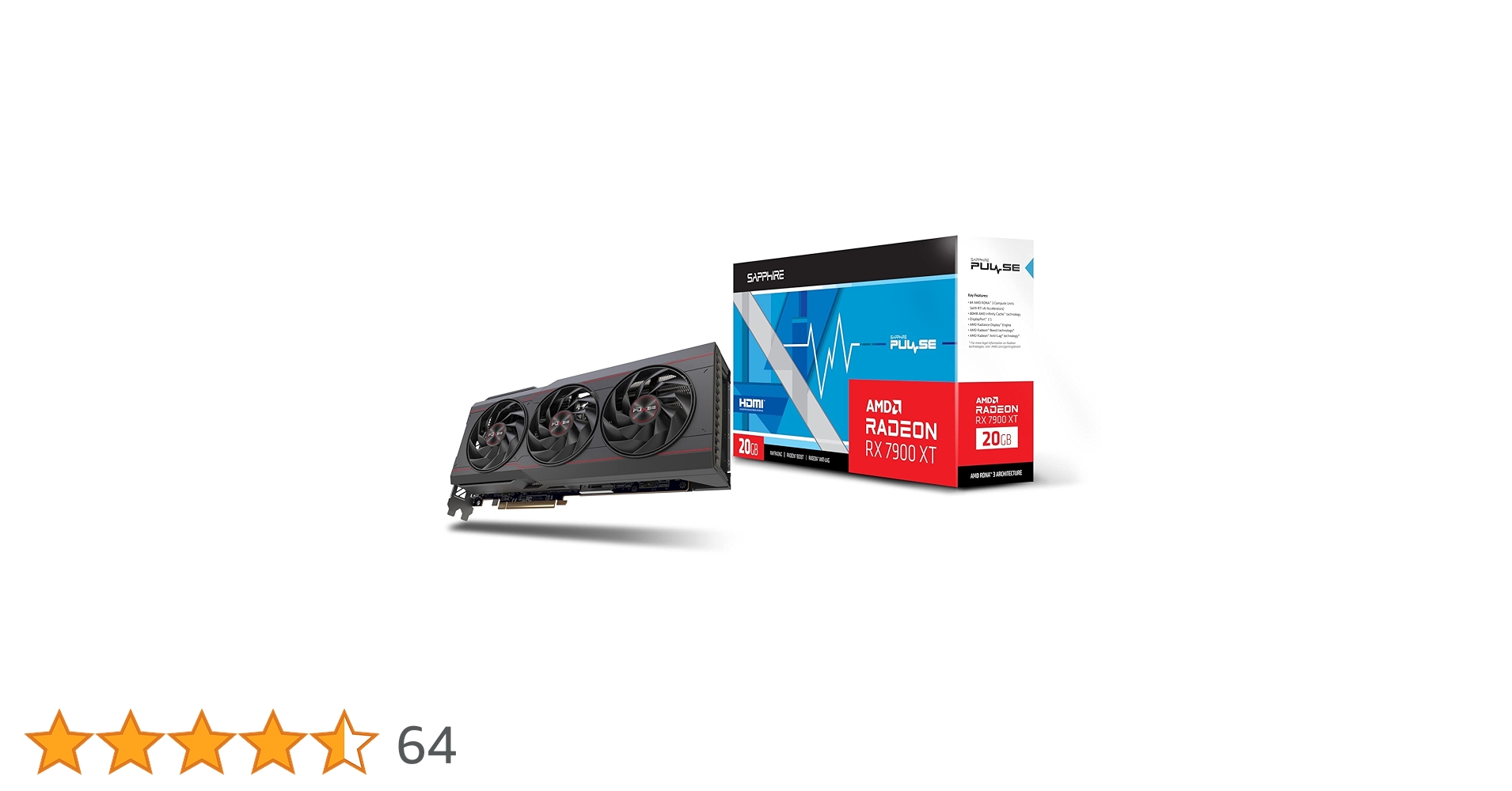 グラフィックボード・グラボ・ビデオカード SAPPHIRE PULSE RadeonRX 7900XT GAMING OC Sapphire Technology AMD Radeon RX 7900 XT Pulse Overclocked