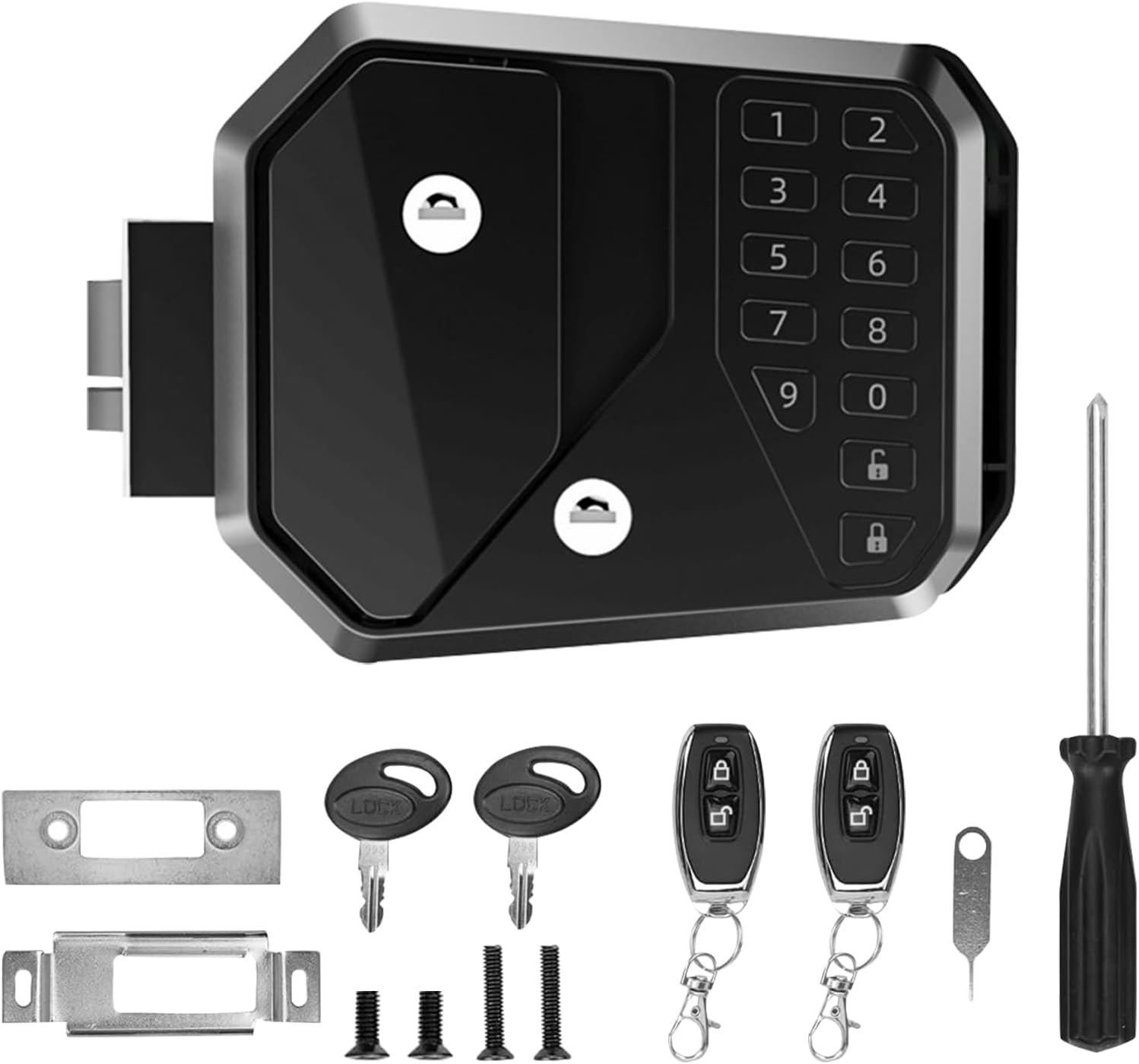 RV Door Lock Keyless Entry Keypad ，RV Door Lock Replacement with Password and Remote Control .Fits Most RVs for Secure and Convenient Travel. Fits 2.75″ x 3.75″ Lock Hole.