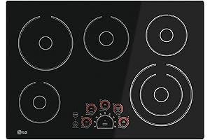 LG 30" Black Radiant Electric Smoothtop Cooktop with SmoothTouch Controls LCE3010SB