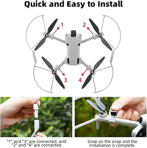 Miniatura 8 de LICHIFIT Círculo de protección de hélice para DJI Mini 4 Pro Drone Hélices Anti-colisión Protector de la hoja de protección