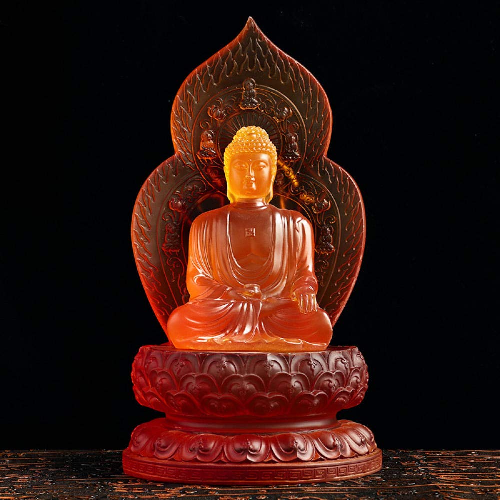 Amazon.co.jp: 彫刻仏像現代彫刻芸術彫刻手工芸品装飾中国仏像-F