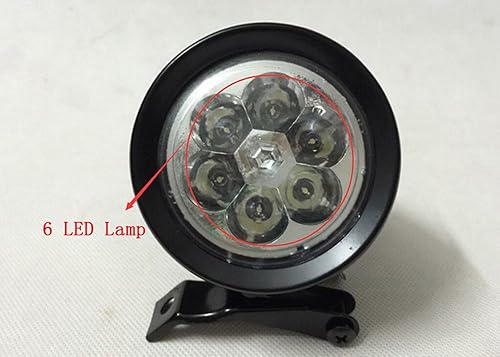 Miniatura 5 de Brillante 6 LED de metal Shell luz delantera para bicicleta faro retro bicicleta cabeza lámpara clásica vintage noche seguridad ciclismo niebla faro