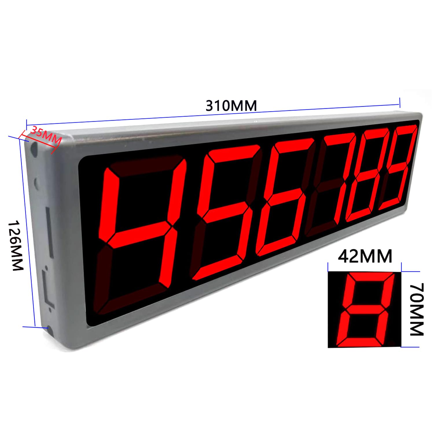 Compteur numérique à 6 Chiffres, Compteur de trafic pour Commerce de détail avec capteur, Distance d'induction de 30 à 70 cm, comptage jusqu'à 999 999, sensibilité réglable pour,