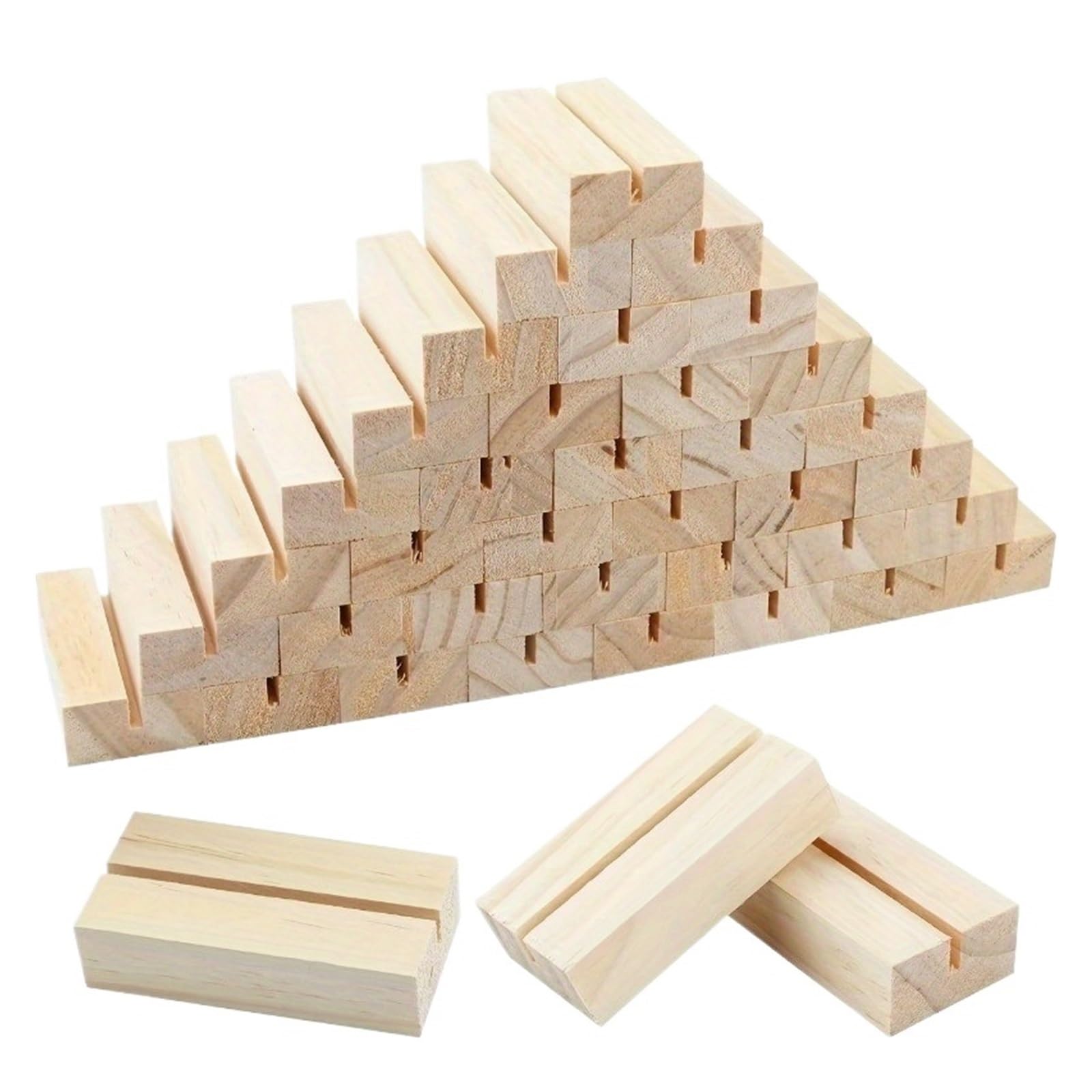 ZGCrumphant Wooden Card Holder Wooden Table Number Stands-Versatile Display Solutions for Parties,Celebrations,and Holiday Events-Made of Wood