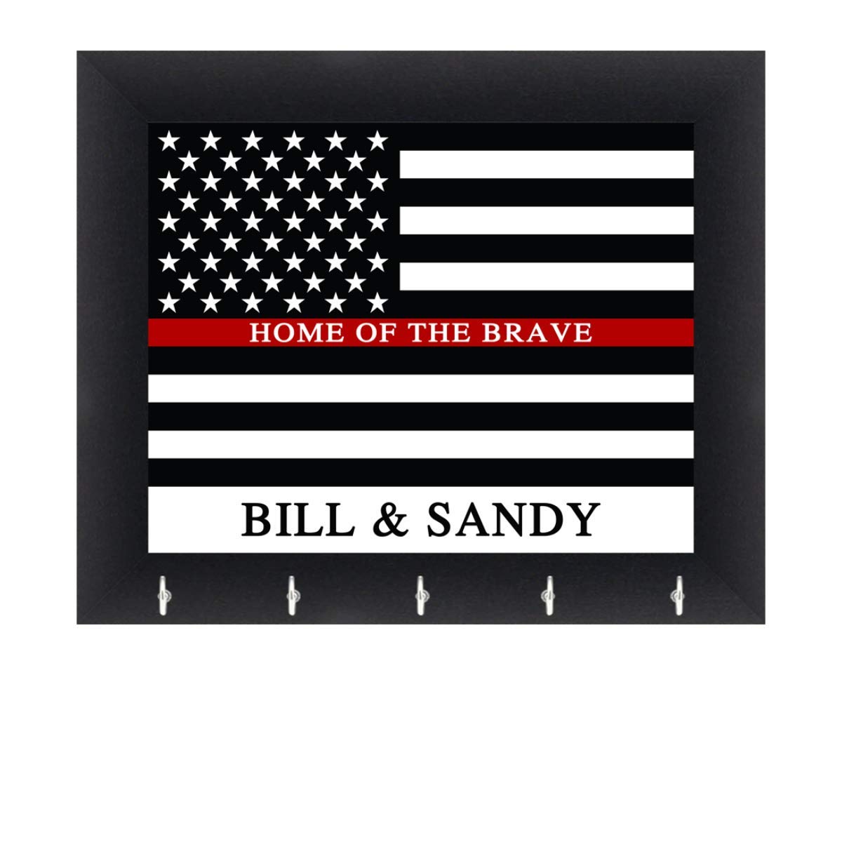 Personalized Key Holder, Firefighter Gift, Key Hanger, Wall