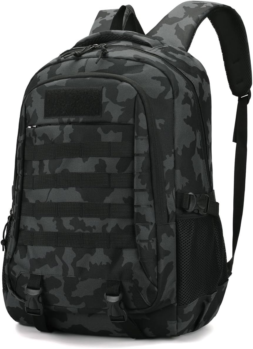 Tactical Military MOLLE 32L Daypack for Camping,Hunting, Fishing & Travel | Water & scratch resistant fabric, reinforced stitching,MOLLE design, hook-loop panel for accessory mounting