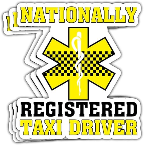SUNHADO 3 piezas Calcomanía de taxi registrada a nivel nacional divertidas calcomanías EMS EMT símbolo de estrella de la vida bromas EMT ambulancia disponible en Yaxa Colombia