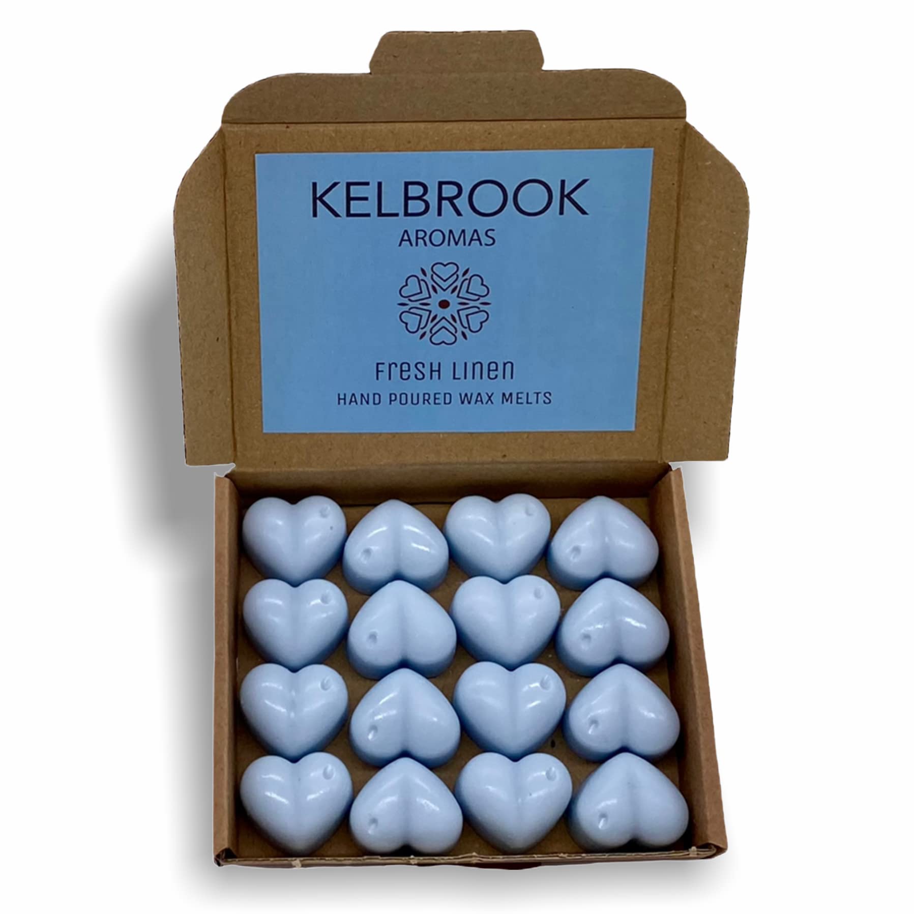 Kelbrook AromasWax Melts - Fresh Linen | 16 Pack | Strong Scented | Made in The UK | Plastic Free | Vegan