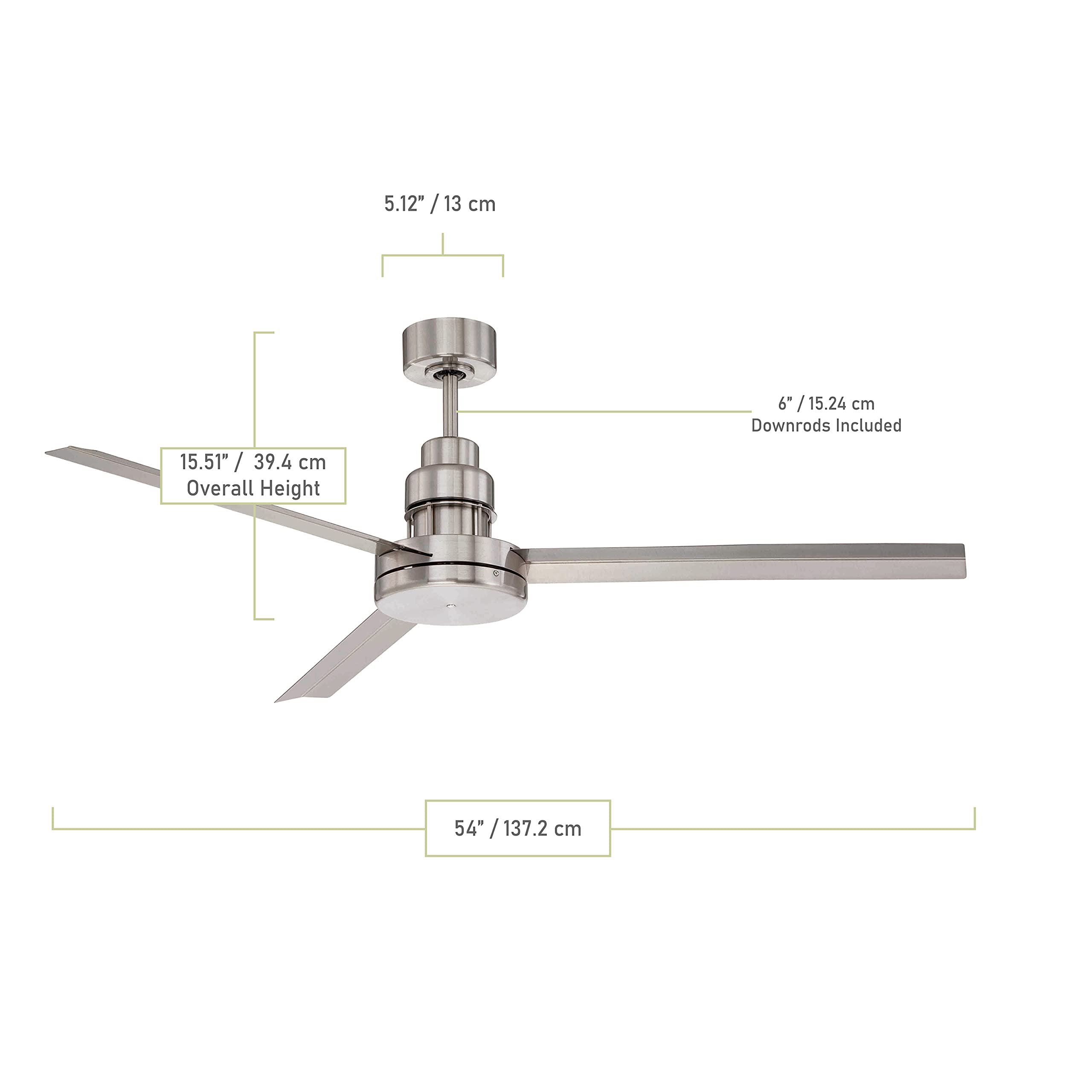 Craftmade MND54BNK3 Mondo Outdoor Metal Blade Ceiling Fan with