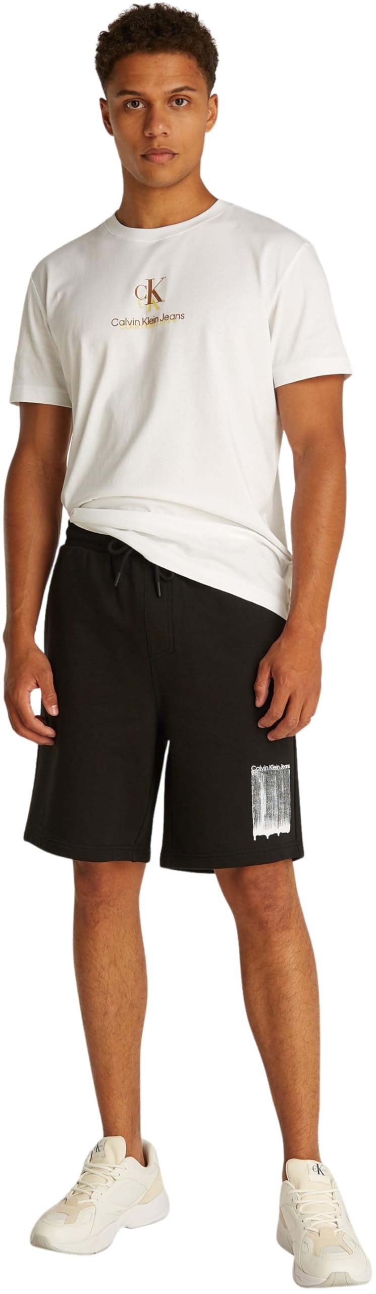 Calvin Klein - Brush Stroke Graphic Shorts J30j327528, Pantaloncini Sportivi Unisex - Adulto