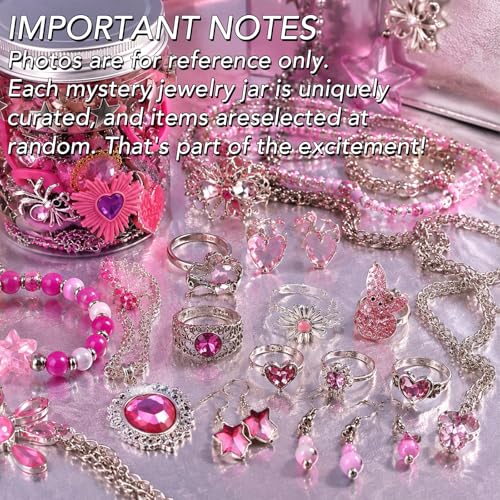 Image of SMUOBT Mystery Jewelry Jar Bundle - Surprise Vintage Jewelry Box for Women,Gift Jewelry Set (Necklace, Earrings, Rings,Kracelet,Keychain) - Unique Birthday Gift for Women