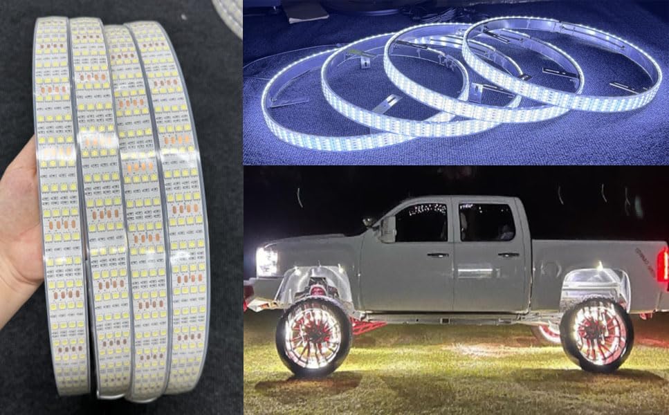 Cold White Quad Row 4Rolls Brightest LED High Intensity 17.5