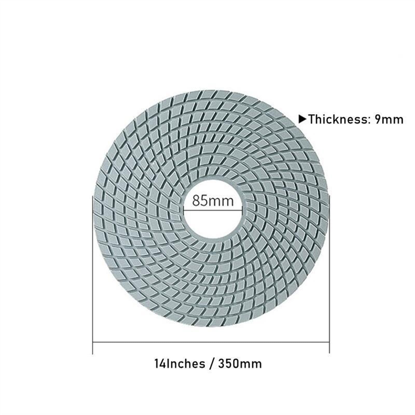 Discos de pulido de diamante con aglomerante de co Almohadilla de pulido de diamante húmedo, grano 50-3000 de 14 pulgadas, 350mm, for mármol, granito, piedra, cuarzo, hormigón(1000)
