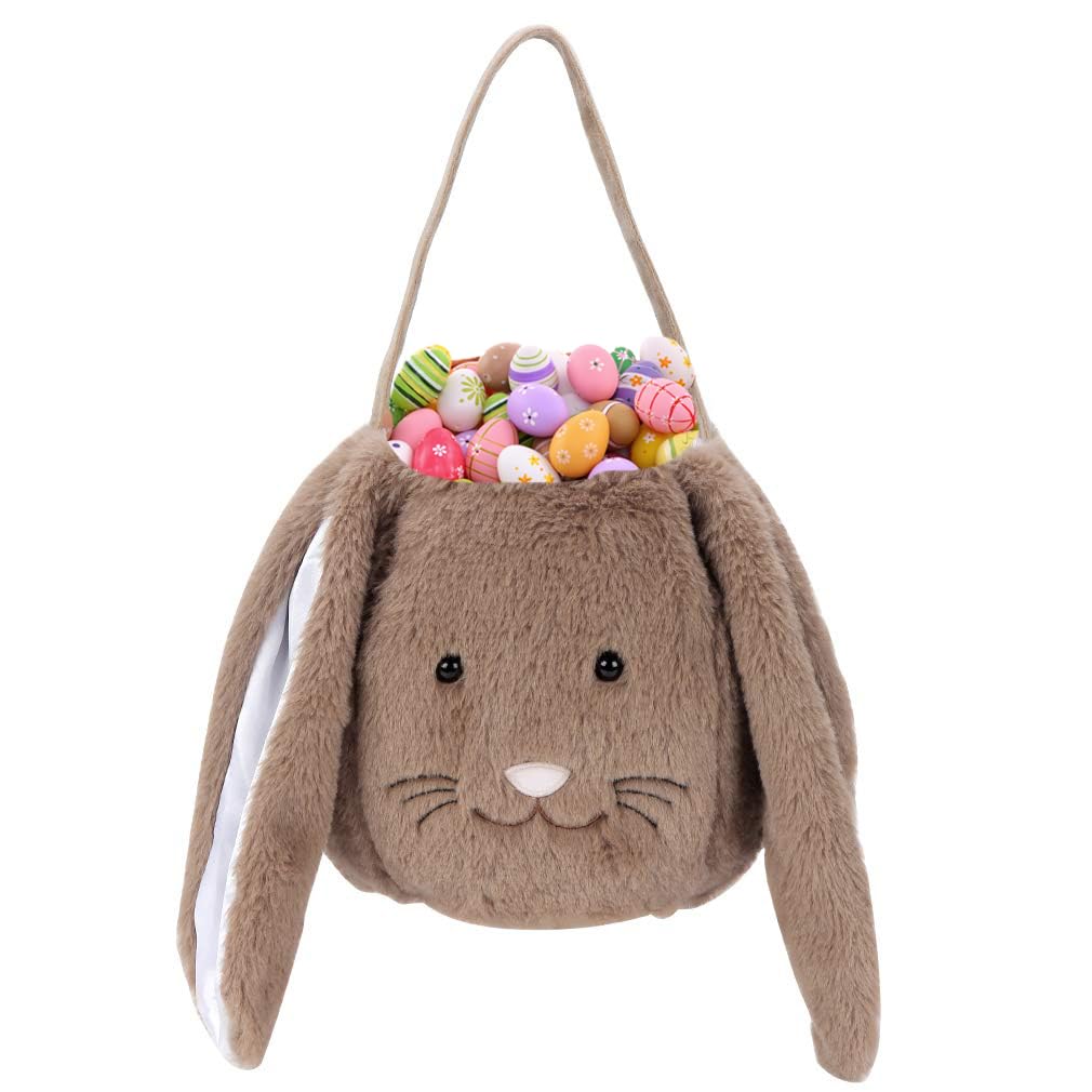 Easter Baskets for Boys,Bunny Easter Basket,Easter Egg Hunting Basket,Easter Buckets for Kids Boys Girls,Bunny Rabbit Easter Tote Bags for Easter Decorations Candy Gifts Toy Storage