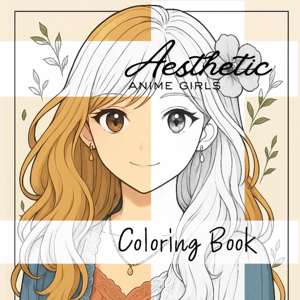 Aesthetic Anime Girls Coloring Book: Anime Girl Coloring Book for Teens & Adults — 80 Aesthetic Pages of Cozy Lifestyle, Fashion, Portraits, Outdoor ... Fantasy Art (Anime Coloring Collection)