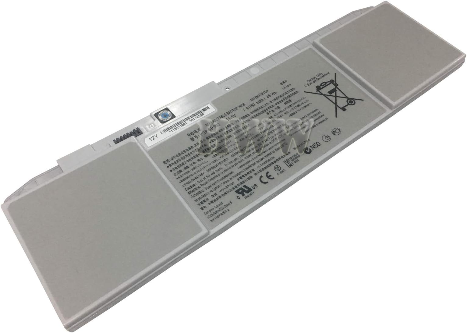 HWW New 11.1V 45Wh 4050mAh VGP-BPS30 Battery Compatible with Sony VAIO SVT-11 SVT-13 T11 T13 VT13117ECS Series