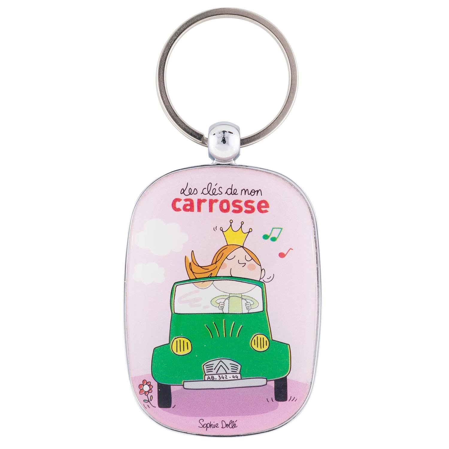 Derrière la Porte OPAT Carrosse Keyring Pink