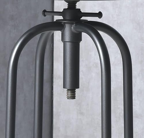 Miniatura 7 de Diwhy Juego de barra de 3 piezas, estilo industrial, altura ajustable, diámetro de 19.7 pulgadas, color negro, mesa de bar de doble capa y 2