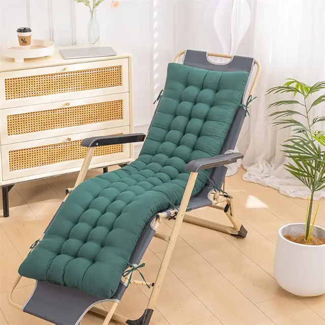 Coussin Chaise Longue Hixingo - Vert Foncé 45x85cm - Confort et Durabilité