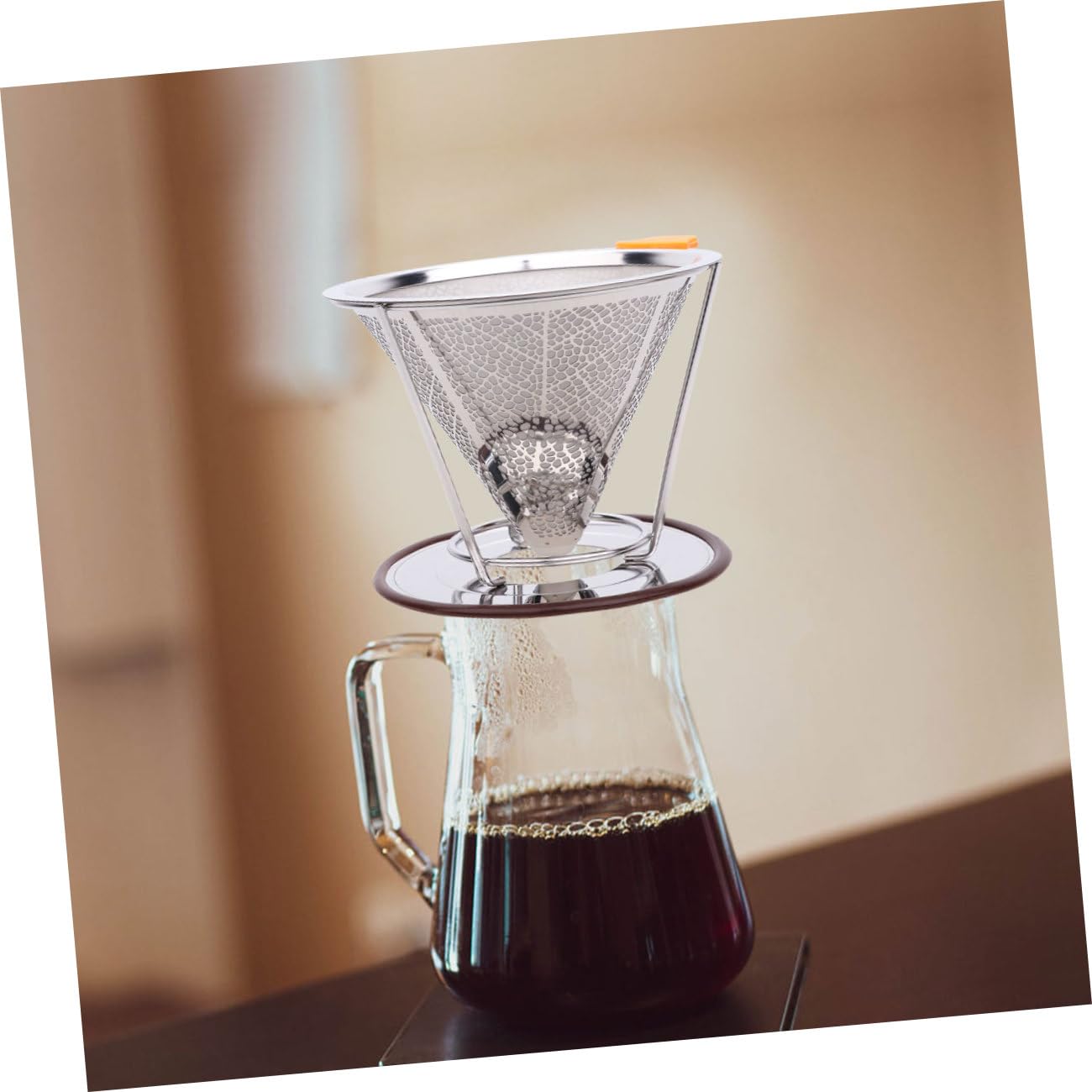 Filtro de Café de Acero Inoxidable 304 Doble Capa 125 Ml