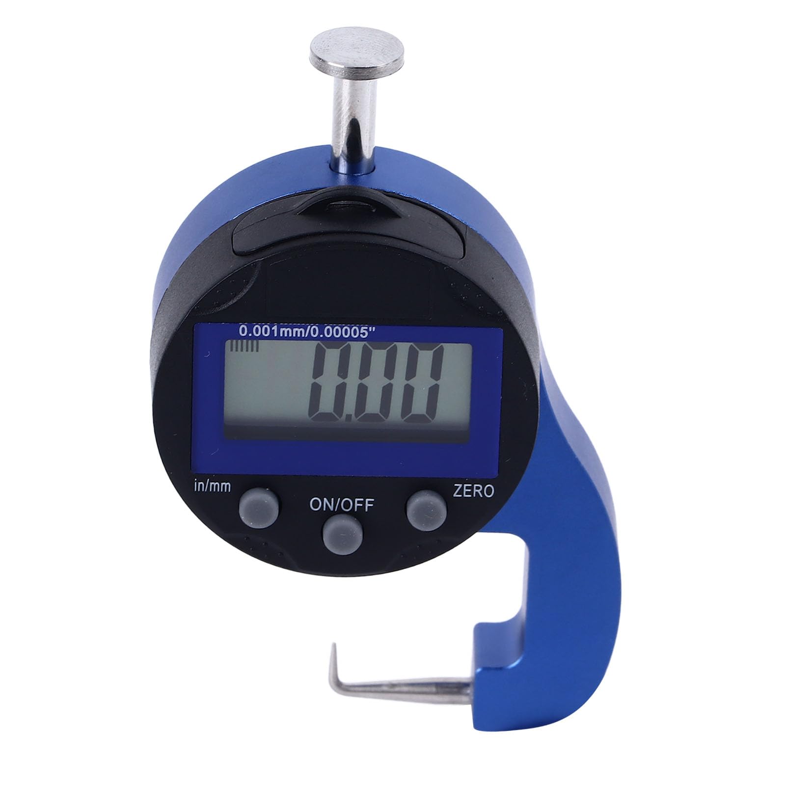 Misuratore di spessore digitale ad alta precisione 0,01 mm 0,0005 pollici Micro misuratore di spessore elettronico per uso industriale in laboratorio Lega di alluminio Dimensioni
