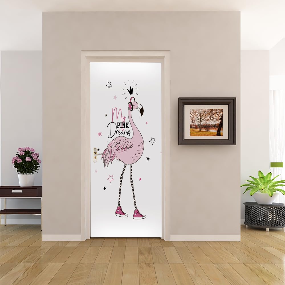 Poster trompe l'oeil porte mural 3D impermeable pour salon et salle de bain