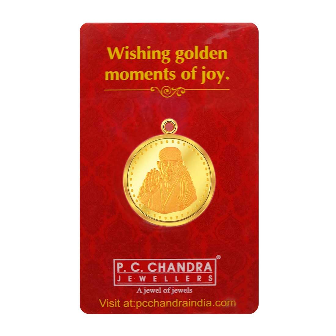 p.c. chandra jewellers P.C Chandra Jewellers 22kt(916) Sai Baba Yellow Gold Coin Cum Pendant - 10 Gram-picture-19