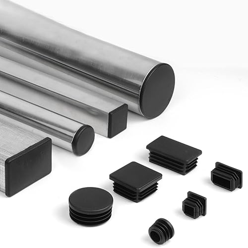 Miniatura 8 de MroMax 20 tapas rectangulares de 1.97 x 0.79 pulgadas (largo x ancho), tapas de extremo de tubo de plástico PP, protectores cuadrados para patas de