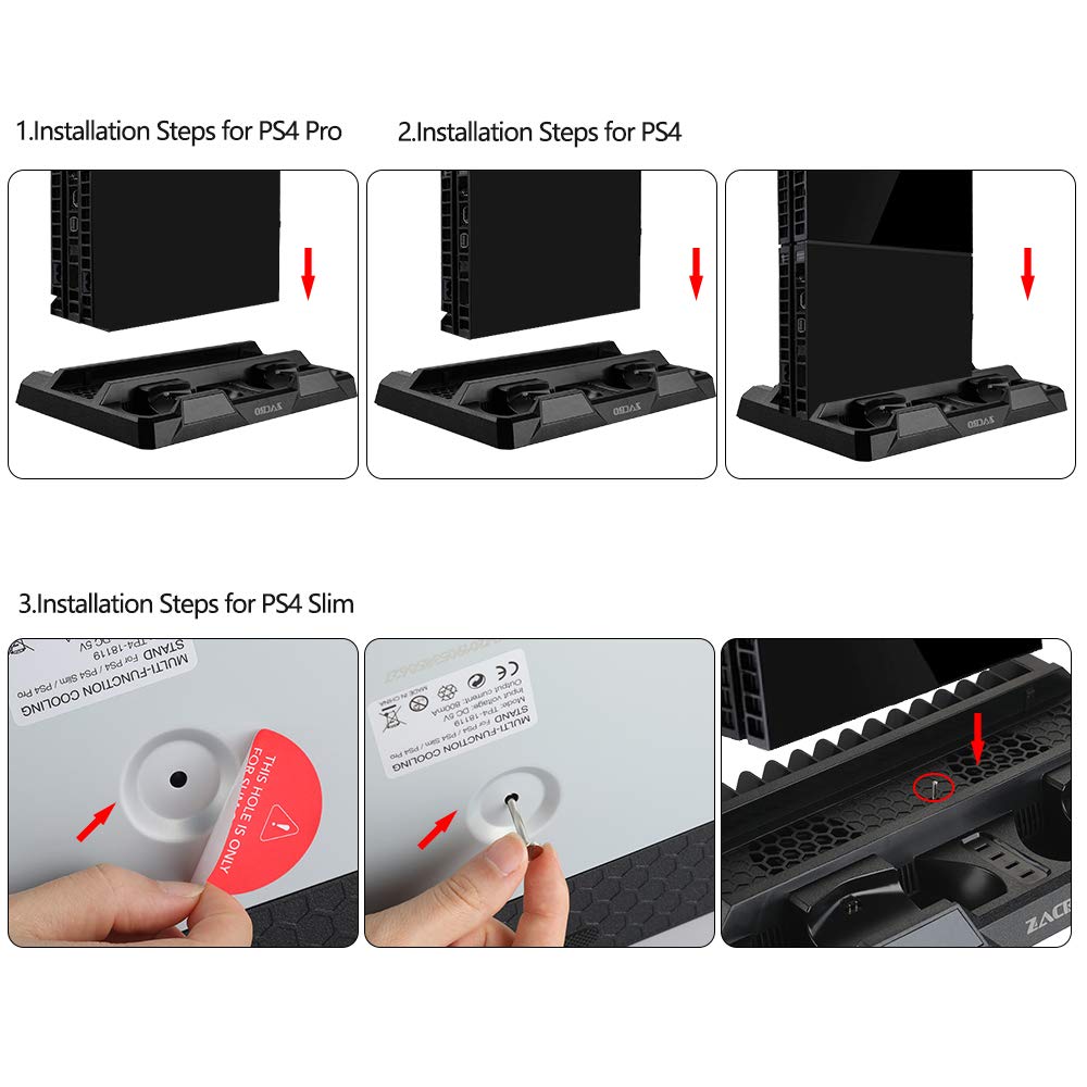 Zacro Ps4 Vertical Stand Charger All In One For Ps4 Desertcart