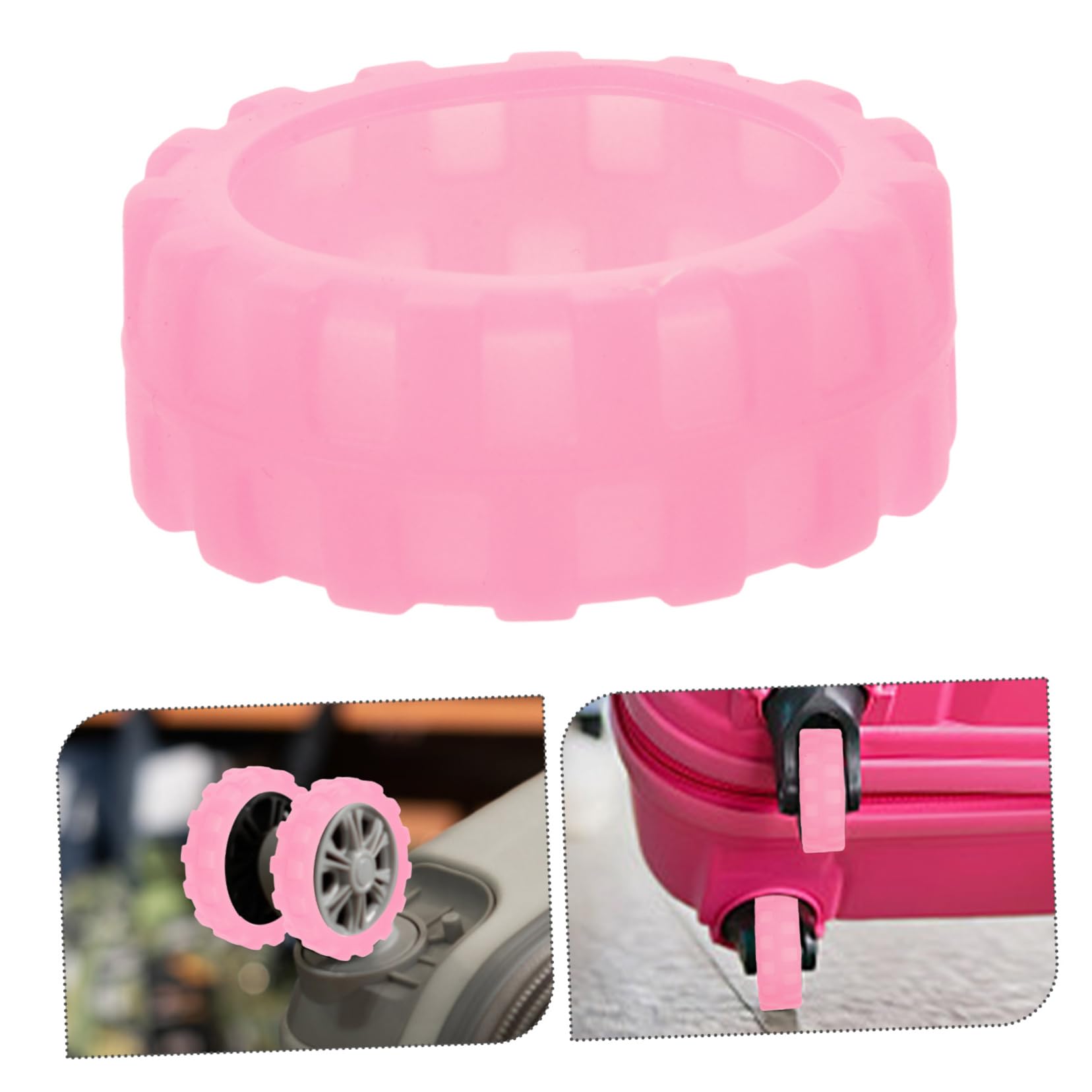 PACKOVE 16piezas Cubiertas De Ruedas De Maleta De Silicona Silenciosos y Antideslizantes para Ruedas De Equipaje Protegen Suelos y Amortiguan Vibraciones Duraderas y Resistentes Al