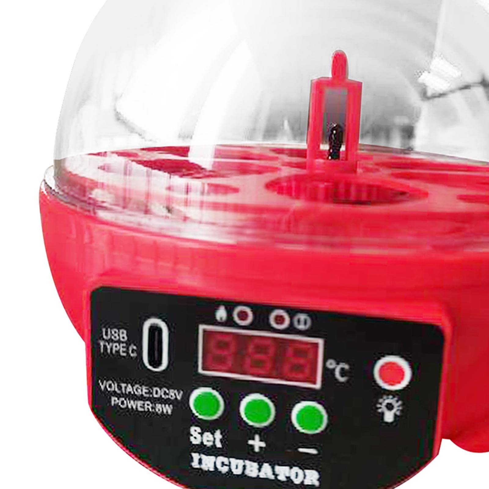 CALANDIS USB 6 Eggs Incubator Automatic Egg Turner Hatching Eggs for Birds Goose Eggs Red-image-23
